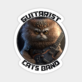 Guitarist Cats Band Magnet