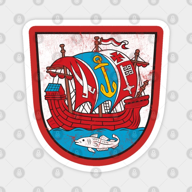 Bremerhaven - Vintage Style Coat of Arms Design Magnet by DankFutura