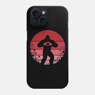 Bigfoot Sasquatch Lover Vintage Valentine's Day Romantic Phone Case