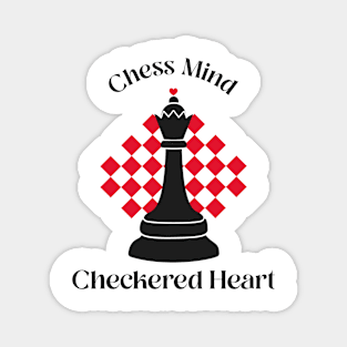 Chess Mind, Checkered Heart Chess Magnet