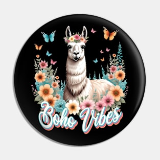 Boho vibes - Llama in Frowers Pin