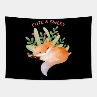 Cute kids fox Tapestry