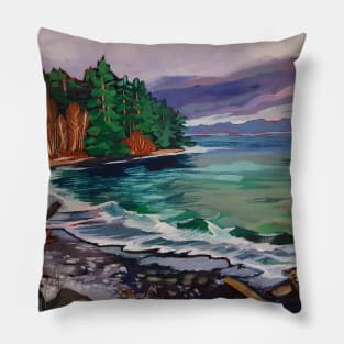 Vancouver island beach Pillow