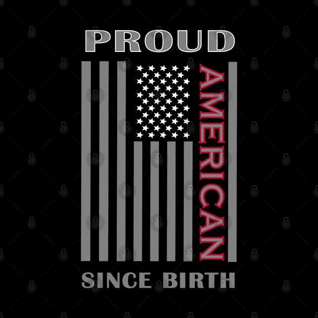 Proud American Since Birth USA Flag by DesignFunk