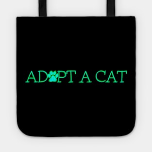 Adopt A Cat Green Tote