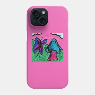 Butterfly and Mushroom Phone Case