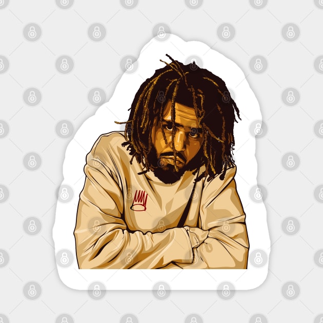 j cole Magnet by bikonatics