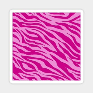 Tiger Print Two Toned Pink Magnet