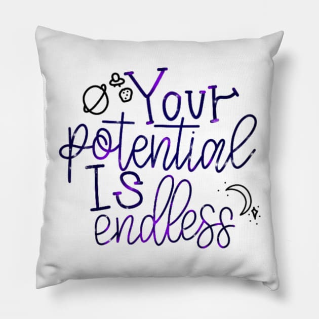 Your Potential Is Endless Pillow by TheMidnightBruja