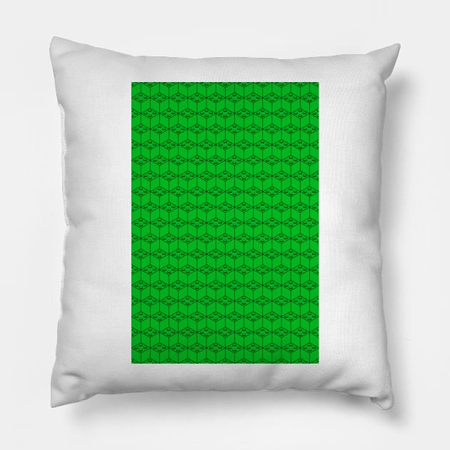 building brick blocks green Pillow by B0red