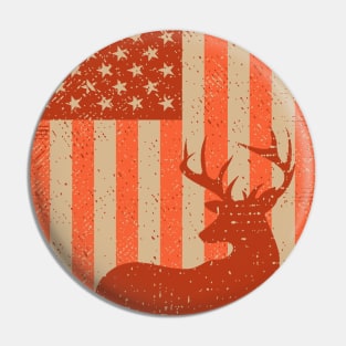 Deer Hunting Safety Orange Flag Pin