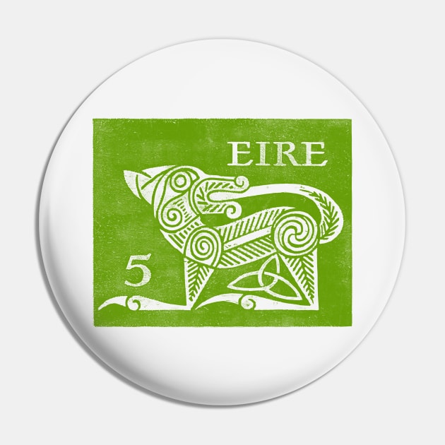 Vintage Eire Postage Stamp Pin by feck!