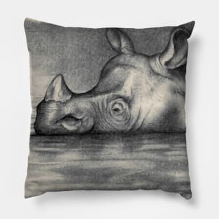 Javan Rhinoceros Pillow