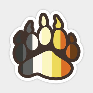 Bear Pride Stripe Pawprint Magnet