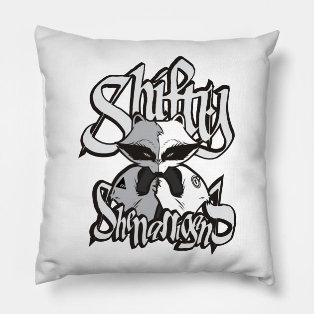 Shifty Shenanigans Pillow by argade