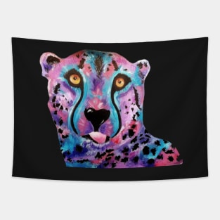 Colourful Cheetah oil painting Tapestry