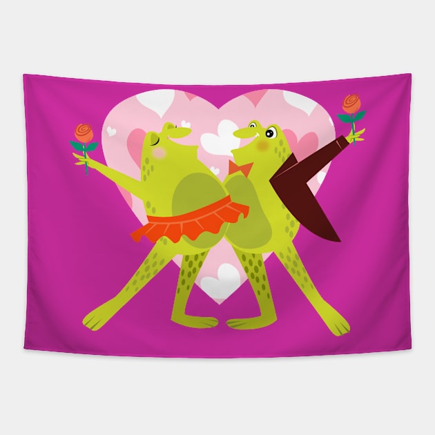 tango frogs Tapestry by richhwalsh