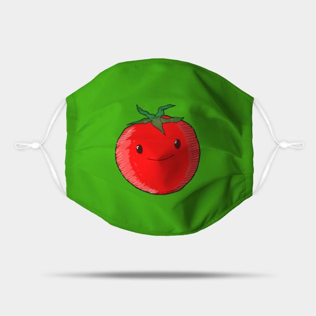 Cute Cartoon Tomato - Tomato Drawing - Mask | TeePublic Cute Cartoon Tomato - Tomato Drawing - Mask | TeePublic