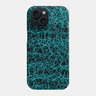 Blue squiggles Phone Case