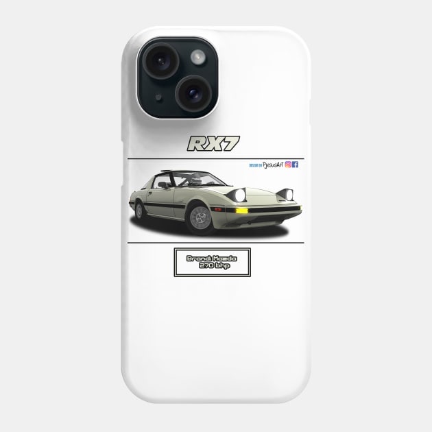 Mazda RX7 FB Dover White Phone Case by PjesusArt