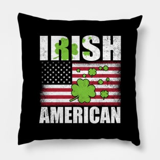 St. Patrick's Day Irish American Flag Pillow