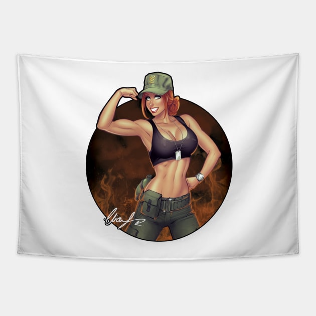 Army Girl Tapestry by Eliaschatzoudis