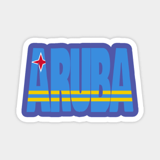 Aruba flag stencil Magnet