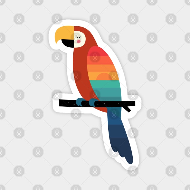 Sunset Parrot Magnet by AndyWestface