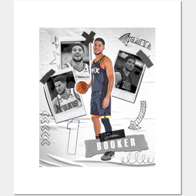 Devin Booker Basketball Paper Poster Suns 4 - Devin Booker - Magnet