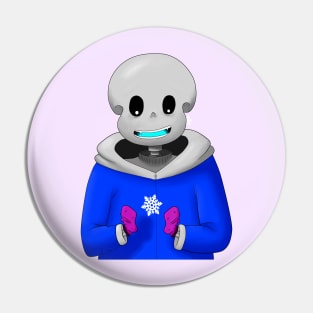 Sans is Snowed in Pin