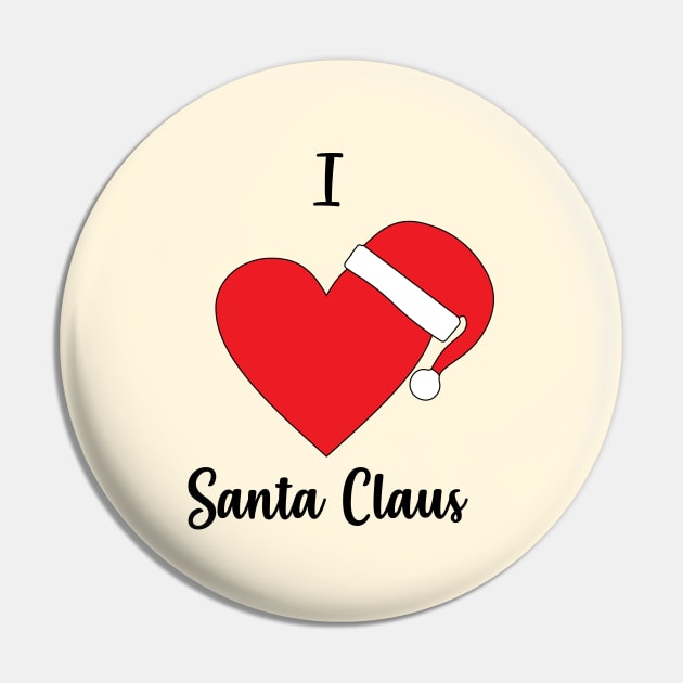 I Love Santa Claus - Santa Claus Hat - Merry Christmas Gift Pin by xoclothes