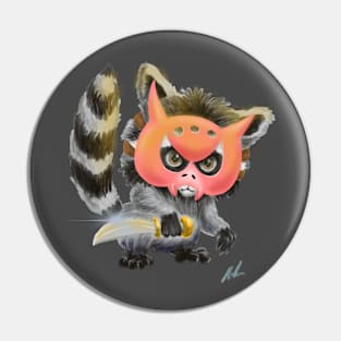 Ricky raccoon Pin