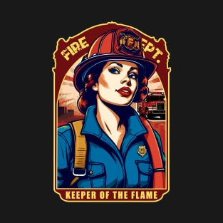 Keeper Of The Flame | Female Firefighter T-Shirt