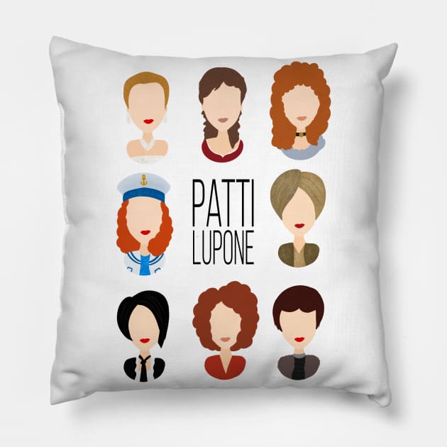Patti LuPone Iconic Roles Pillow by byebyesally