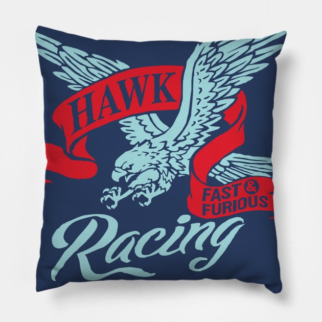 Hawk Racing Pillow by spicoli13