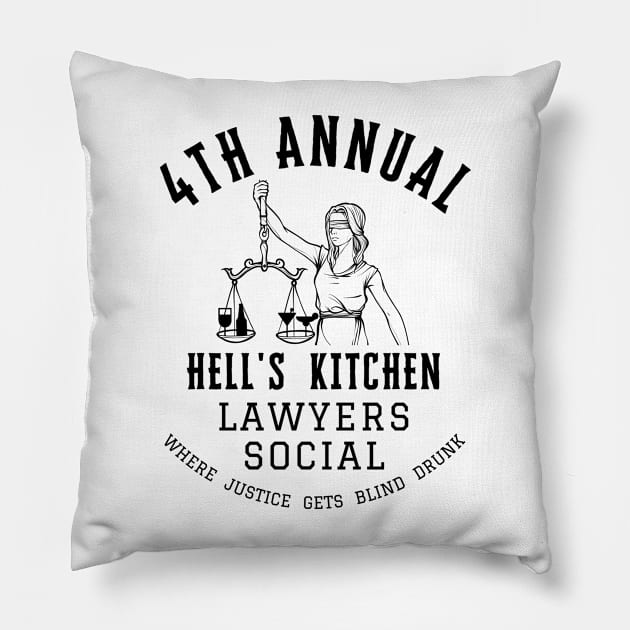 Hell's Kitchen Lawyers Social Pillow by Damn_Nation_Inc