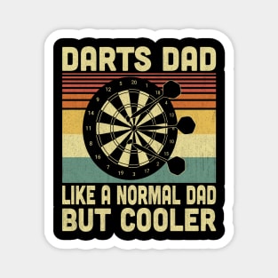 Darts Dad Like A Normal Dad But Cooler Vintage Darts Lover Magnet