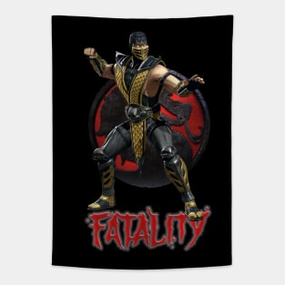 Team Scorpion Fatality Mortal Kombat Pro Kompetition Tapestry