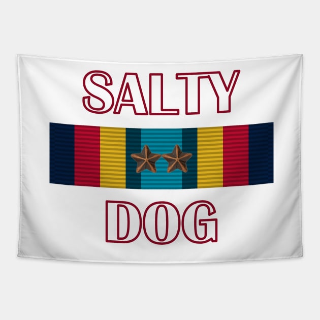 Navy Salty Dog Sea Service Ribbon Tapestry by Sneek661