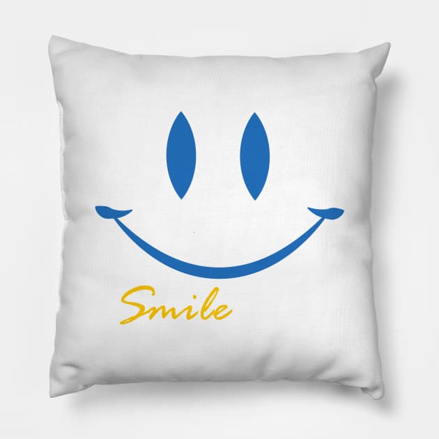 Smile Pillow by DP Design Art