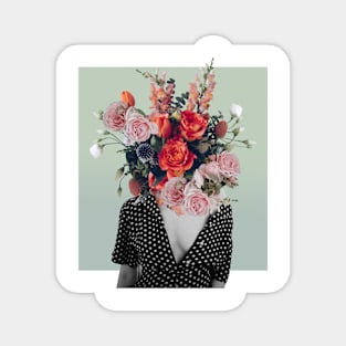 Surreal Flower Bloom Girl Magnet