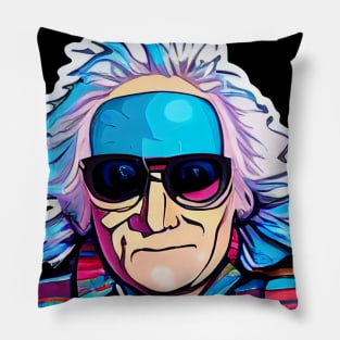 Doc Emmett Brown in Electric Colors Pillow