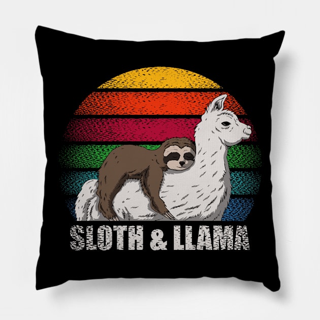 Sloth & LLama Pillow by Mako Design 