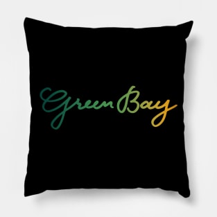 Green Bay Lettering Pillow