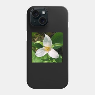 Forest Bathing with the Magical Spring Forest White Trillium Phone Case