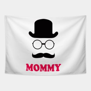 Mommy - Little Man Mustache Tapestry