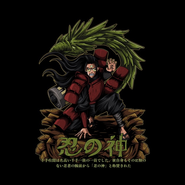 Hashirama Senju The First hokage Anime Tshirt by Arsyanendra