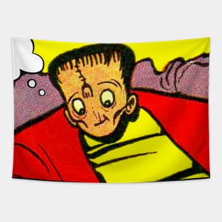 VINTAGE ZOMBIE HALLOWEEN MONSTER CREEPY SCARY COMICS Tapestry