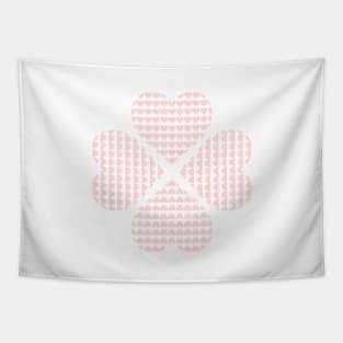 Lucky Clover with Heart (pink) Tapestry