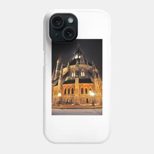 A Chilly Night Outside The Canadian Parliamentary Library Phone Case